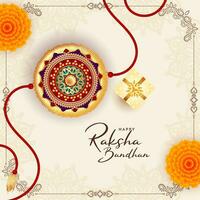 feliz fundo do festival indiano raksha bandhan vetor