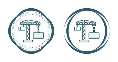 ícone de vetor de levantamento de guindaste