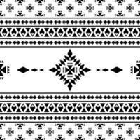 étnico geométrico arte para impressão. tradicional desatado abstrato padronizar. asteca e navajo tribal estilo Projeto para têxtil modelo e ornamento. Preto e branco cores. vetor