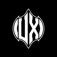 ux carta logotipo Projeto. ux criativo monograma iniciais carta logotipo conceito. ux único moderno plano abstrato vetor carta logotipo Projeto.