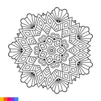 mandala arte para coloração livro. limpar \ limpo decorativo volta ornamento. oriental padrão, vetor ilustração coloração livro página. circular padronizar dentro Formato do mandala para hena, mehndi, tatuagem, decoração.