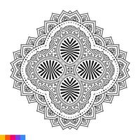 mandala arte para coloração livro. limpar \ limpo decorativo volta ornamento. oriental padrão, vetor ilustração coloração livro página. circular padronizar dentro Formato do mandala para hena, mehndi, tatuagem, decoração.