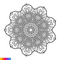 mandala arte para coloração livro. limpar \ limpo decorativo volta ornamento. oriental padrão, vetor ilustração coloração livro página. circular padronizar dentro Formato do mandala para hena, mehndi, tatuagem, decoração.