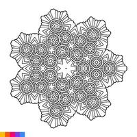 mandala arte para coloração livro. limpar \ limpo decorativo volta ornamento. oriental padrão, vetor ilustração coloração livro página. circular padronizar dentro Formato do mandala para hena, mehndi, tatuagem, decoração.