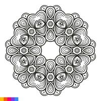 mandala arte para coloração livro. limpar \ limpo decorativo volta ornamento. oriental padrão, vetor ilustração coloração livro página. circular padronizar dentro Formato do mandala para hena, mehndi, tatuagem, decoração.