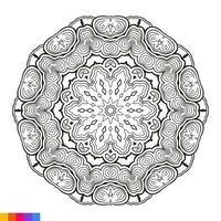 mandala arte para coloração livro. limpar \ limpo decorativo volta ornamento. oriental padrão, vetor ilustração coloração livro página. circular padronizar dentro Formato do mandala para hena, mehndi, tatuagem, decoração.