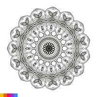 mandala arte para coloração livro. limpar \ limpo decorativo volta ornamento. oriental padrão, vetor ilustração coloração livro página. circular padronizar dentro Formato do mandala para hena, mehndi, tatuagem, decoração.