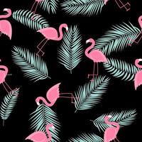 ilustração em vetor flamingo sem costura fofa