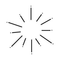 fofa rabisco mão desenhado raios solares e pontos. vetor kawaii minimalista imagem isolado em branco fundo.