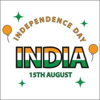 feliz independência dia do Índia texto ilustração vetor Projeto. adequado para logotipos, ícones, conceitos, cartazes, anúncios, empresas, camiseta desenhos, adesivos, sites, conceitos.