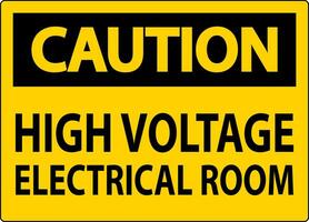 Cuidado placa Alto Voltagem - elétrico quarto vetor