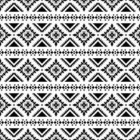 étnico motivo abstrato geométrico fundo Projeto. tribal arte desatado listra padronizar dentro asteca estilo. Projeto para têxtil modelo e impressão tecido. Preto e branco cor. vetor