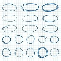 círculo linha esboço ícone dentro mão desenhado estilo. circular rabisco rabisco vetor ilustração em isolado fundo. lápis ou caneta bolha placa o negócio conceito.