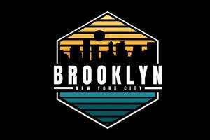 design de tipografia da cidade de brooklyn nova iorque vetor