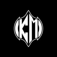 km carta logotipo Projeto. km criativo monograma iniciais carta logotipo conceito. km único moderno plano abstrato vetor carta logotipo Projeto.