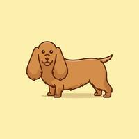 fofa Cocker spaniel simples desenho animado vetor ilustração cachorro raças natureza conceito ícone isolado