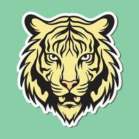 tigre cabeça mão desenhado ilustrações para adesivos logotipo tatuagem etc vetor