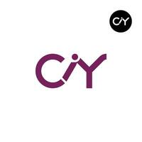 carta ciy monograma logotipo Projeto vetor