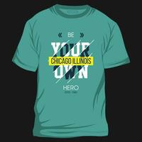 estar seu próprio herói slogan gráfico, tipografia projeto, moda t camisa, vetor ilustração