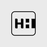 hh marca nome inicial cartas ícone. h monograma. vetor