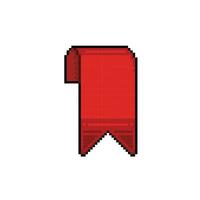 vermelho em branco bandeira dentro pixel arte estilo vetor
