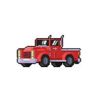 vermelho caminhão dentro pixel arte estilo vetor