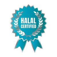 halal certificado crachá Projeto vetor, halal Comida produtos carimbo, autorizado halal Comida e beber fita carimbo rótulo vetor