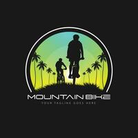 vetor de logotipo de mountain bike