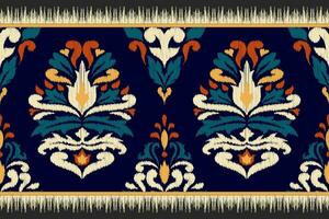 ikat étnico oriental desatado padronizar tradicional. Projeto para roupas, tecido, tapete, papel de parede, textura, embrulho vetor