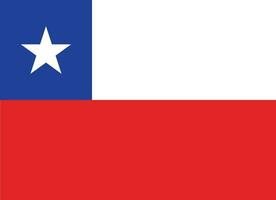 bandeira do Chile . Chile bandeira vetor isolado em branco fundo