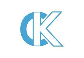 alfabeto inicial ck carta logotipo projeto, vetor Projeto modelo