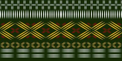 desatado padrão, tradicional étnico padronizar em verde fundo, asteca abstrato vetor ilustração