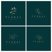 elegante floral e folha quadro. delicado botânico vetor ilustração para rótulos, spas, corporativo identidade, e Casamento convites