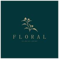 elegante floral e folha quadro. delicado botânico vetor ilustração para rótulos, spas, corporativo identidade, e Casamento convites