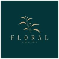 elegante floral e folha quadro. delicado botânico vetor ilustração para rótulos, spas, corporativo identidade, e Casamento convites