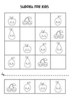 jogo de sudoku de frutas, planilha para impressão de jogos educativos para  crianças, ilustração vetorial isolada. 13218684 Vetor no Vecteezy