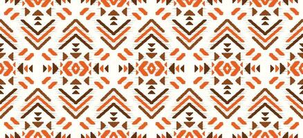 arte ikat abstrata étnica. sem costura padrão em bordados tribais, folclóricos e estilo mexicano. print.design de ornamento de arte geométrica asteca para tapete, papel de parede, roupas, embrulho, tecido, capa, têxtil vetor