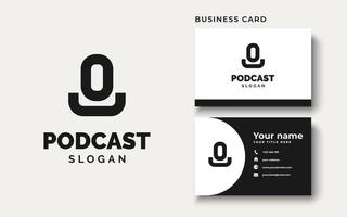 inspiração de design de logotipo de podcast, ilustração vetorial vetor