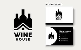 inspiração para o design do logotipo da wine house vetor