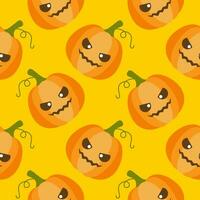 dia das Bruxas jack-o-lanterna desatado padronizar. dia das Bruxas abóbora desatado padronizar vetor ilustração