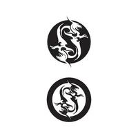 ilustração do ícone do dragão do vetor imagine animal fantasia réptil voando