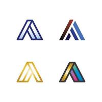 uma carta logotipo de relâmpago logotipo de design de triângulo para forma de negócios vetor