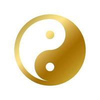 símbolo de yin yang isolado, sinal de fé daoísmo vetor