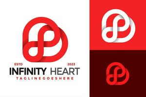 carta b infinidade coração logotipo Projeto vetor símbolo ícone ilustração