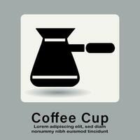café copo ícone, quente café copo ícone para usar apps e sites vetor ilustração.