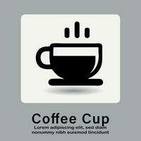 café copo ícone, quente café copo ícone para usar apps e sites vetor ilustração.