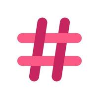 Rosa hashtag símbolo. vetor ilustração