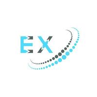 design criativo do logotipo da carta ex. Ex design exclusivo. vetor