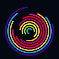 fundo hipnótico espiral colorido abstrato. ilustração vetorial vetor