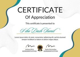 certificado do apreciação vetor. o negócio certificado, educacional certificado modelo vetor